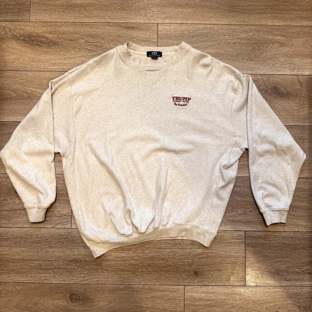 90s Trump Casino Hotel The Greatest Vintage Oversized Heavyweight Pullover 2XL